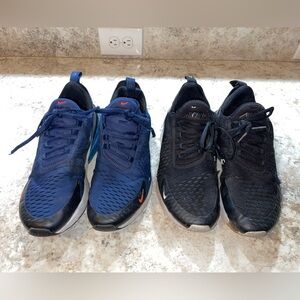 2 Pair of very Worn Air Max 270’s. Perfect for sports, play, gym. Both for $35